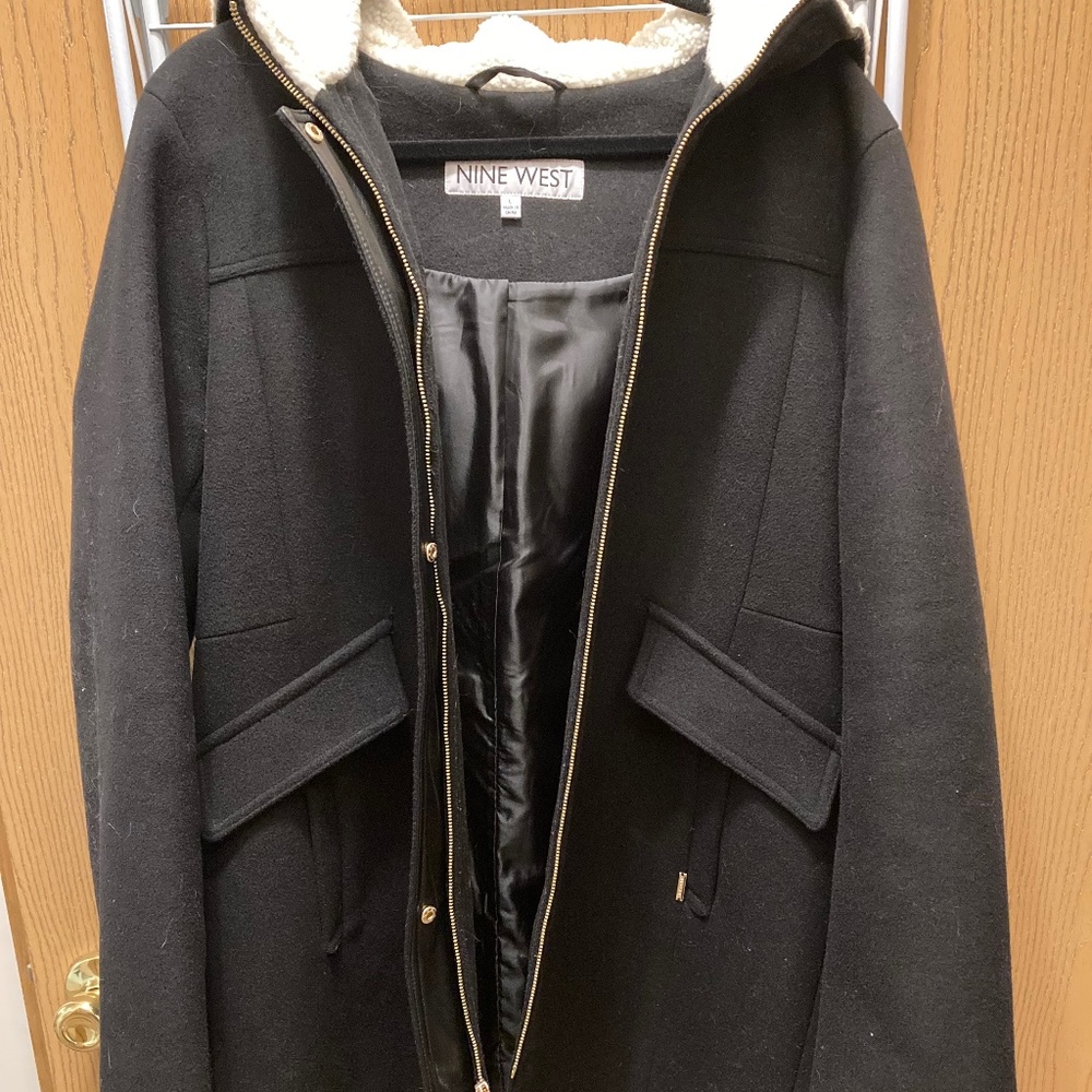 Nine West Sherpa Hood Coat